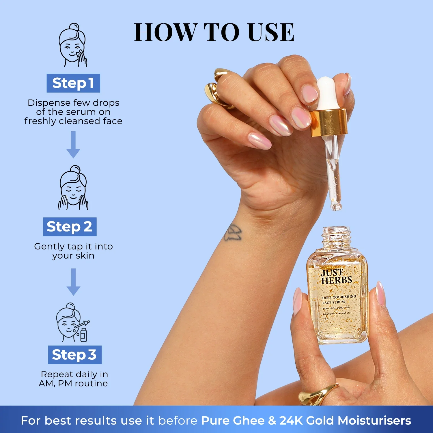 24K Gold & Bakuchiol Deep Nourishing Face Serum - Image 7