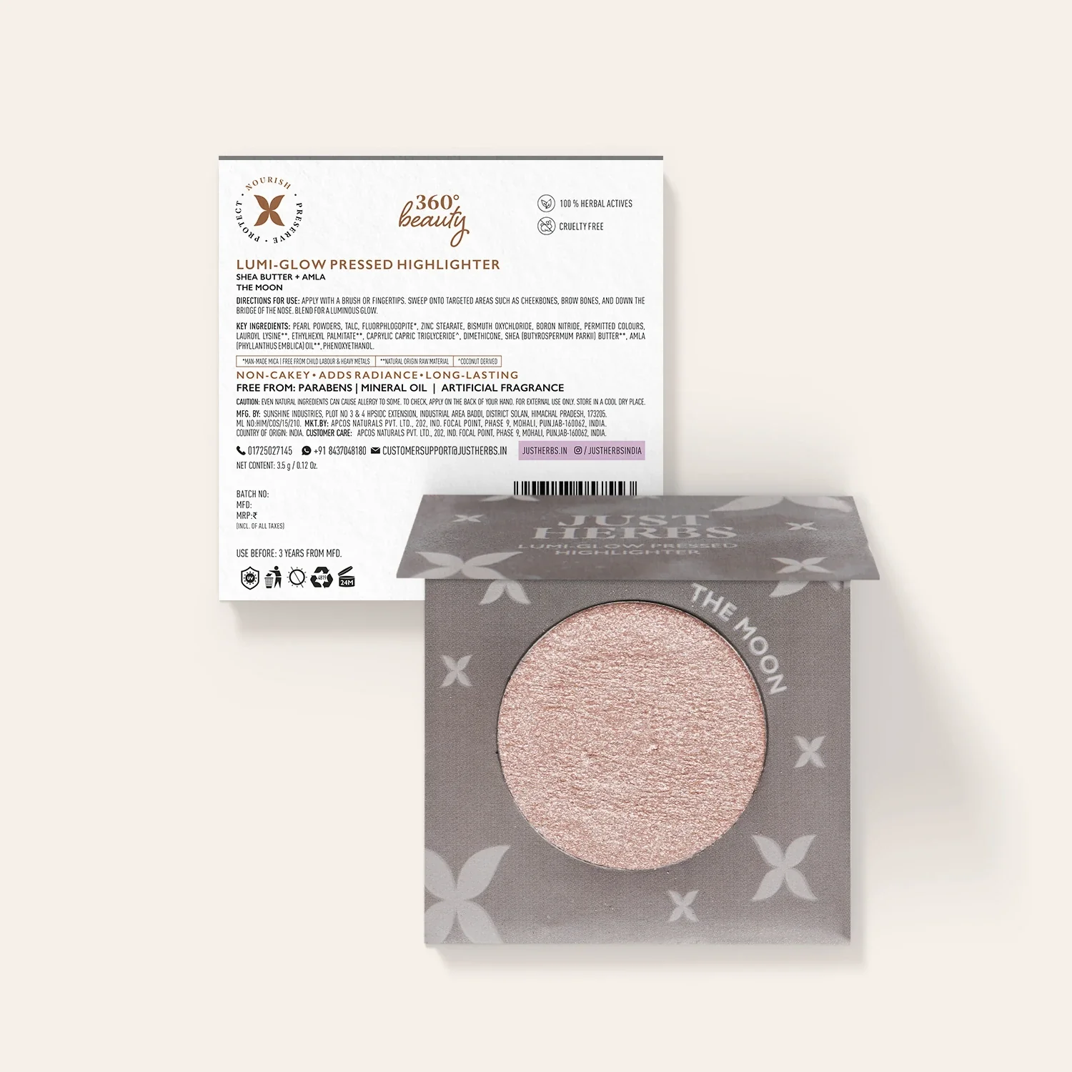 Lumi-glow Pressed Highlighter with Shea Butter and Amla - Image 11