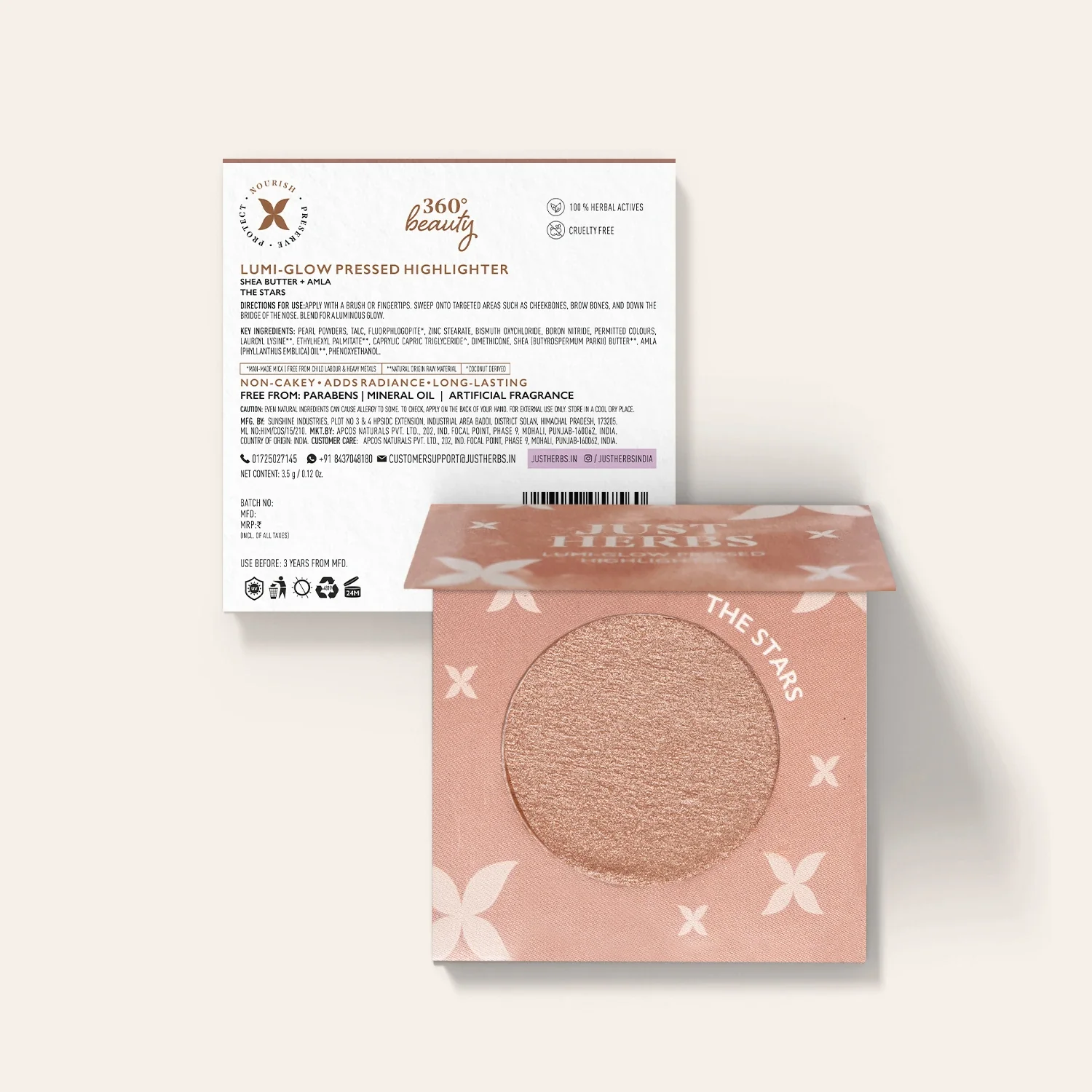 Lumi-glow Pressed Highlighter with Shea Butter and Amla - Image 12