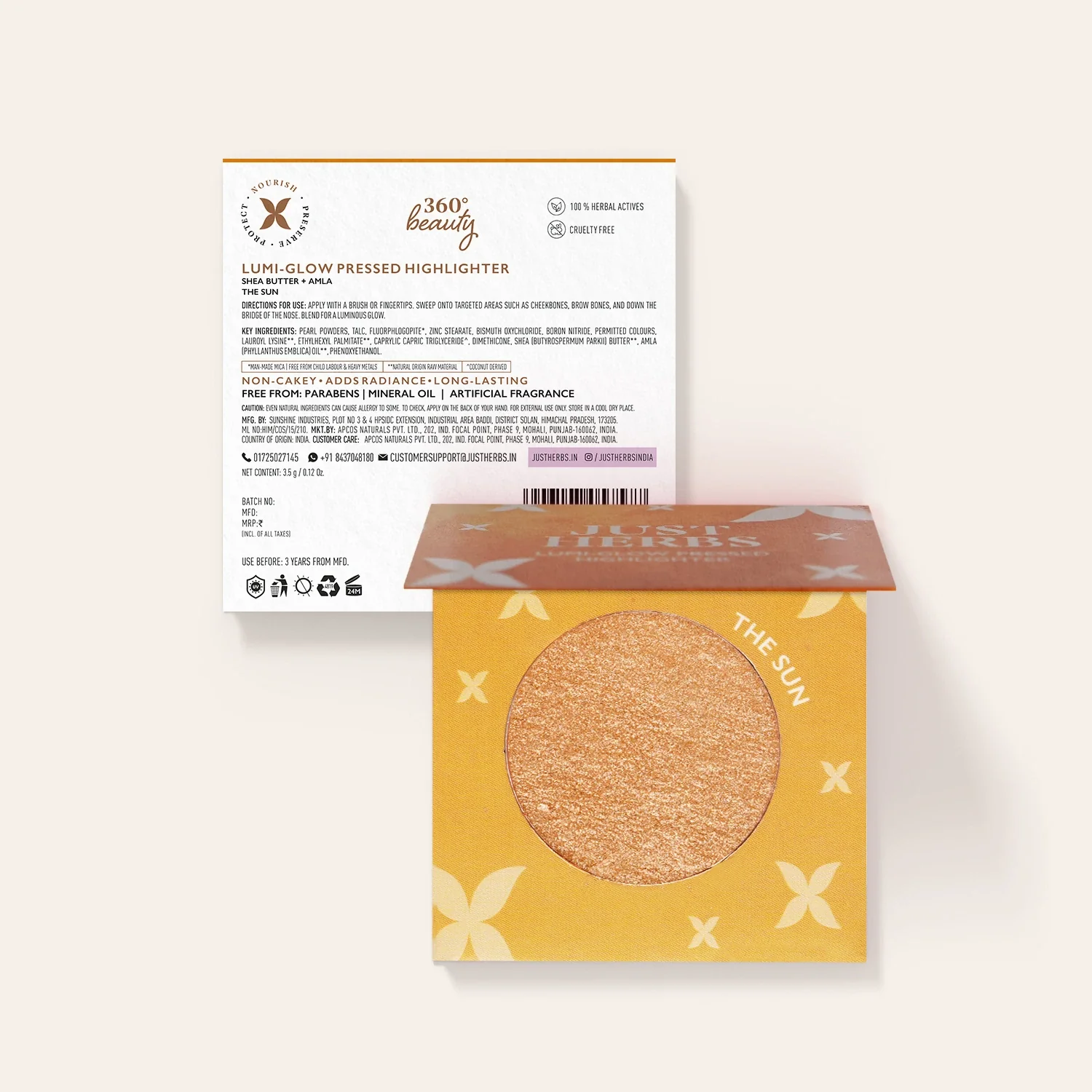 Lumi-glow Pressed Highlighter with Shea Butter and Amla - Image 13