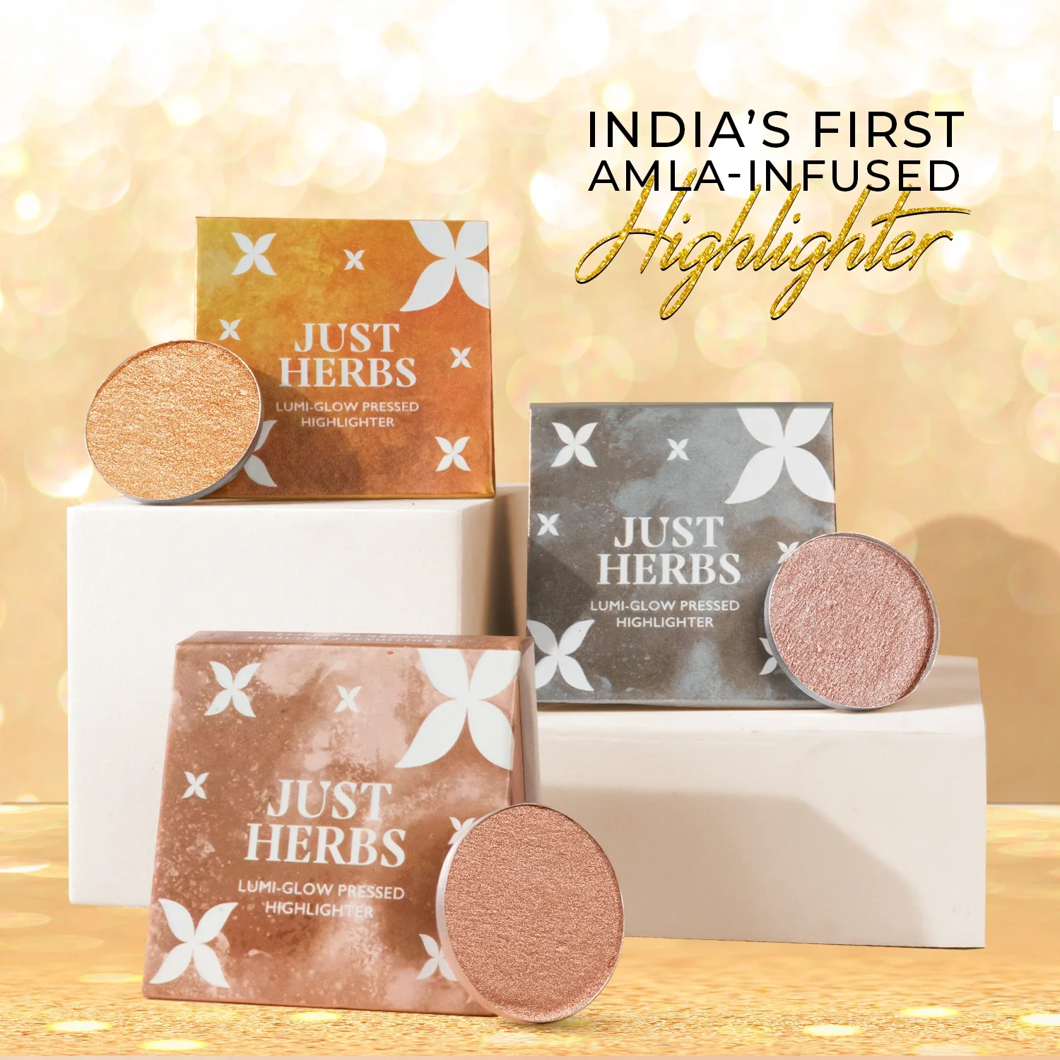 Lumi-glow Pressed Highlighter with Shea Butter and Amla - Image 4