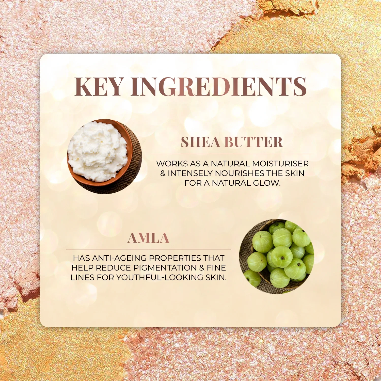 Lumi-glow Pressed Highlighter with Shea Butter and Amla - Image 9